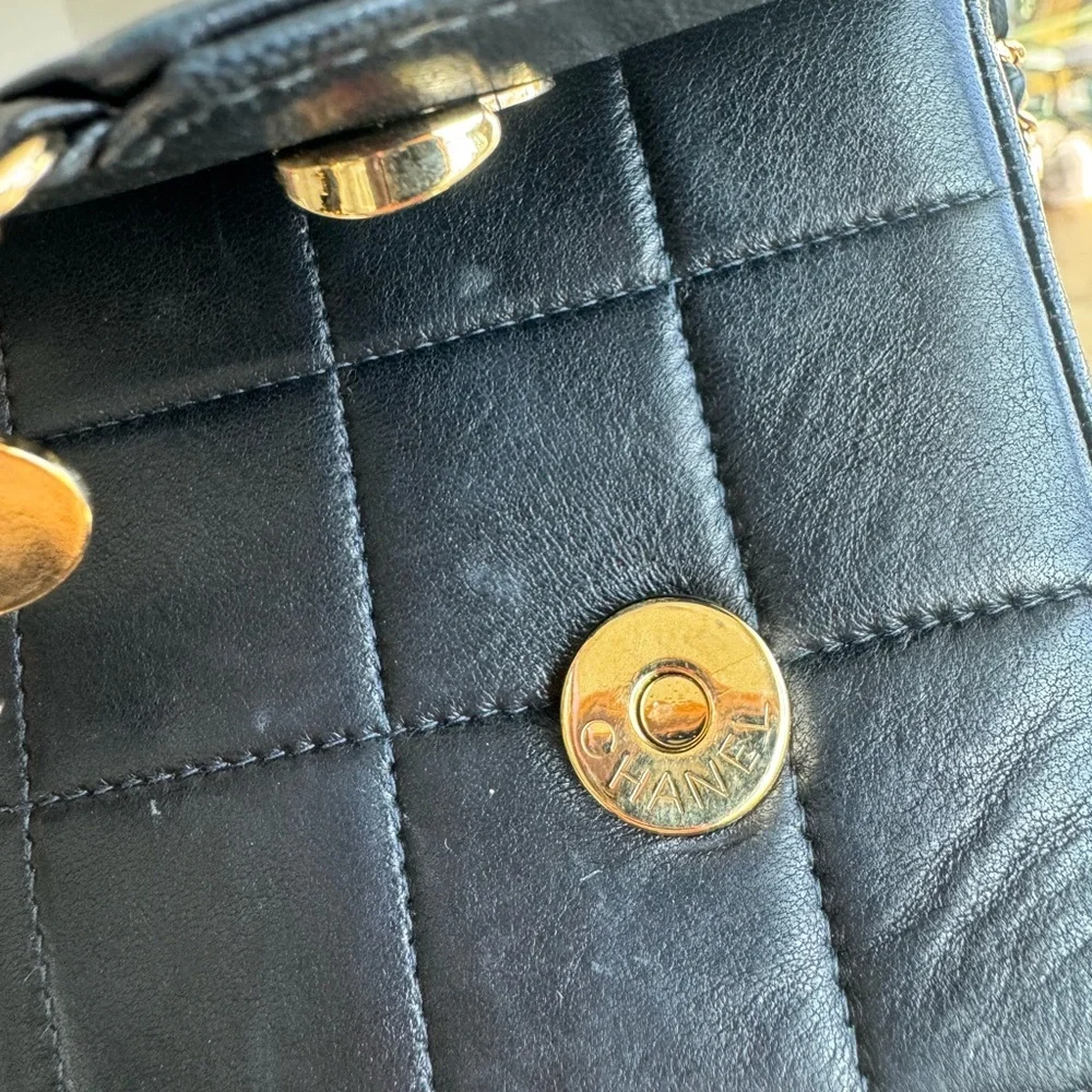 RARE Chanel Lucky Charm Chocolate Bar Flap Bag Black Gold 13 Series Collector - Picture 14 of 15